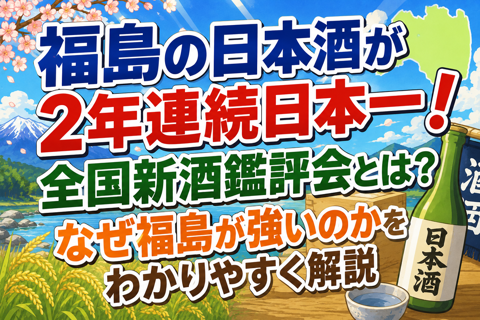 福島の日本酒が2年連続日本一！全国新酒鑑評会とは？なぜ福島が強いのかをわかりやすく解説