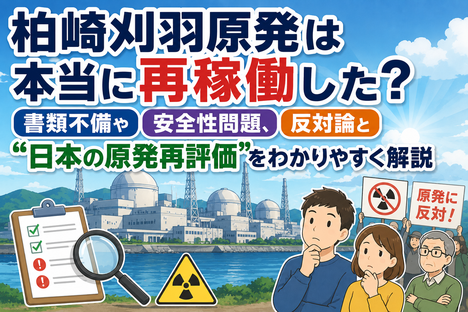柏崎刈羽原発は本当に再稼働した？書類不備や安全性問題、反対論と“日本の原発再評価”をわかりやすく解説