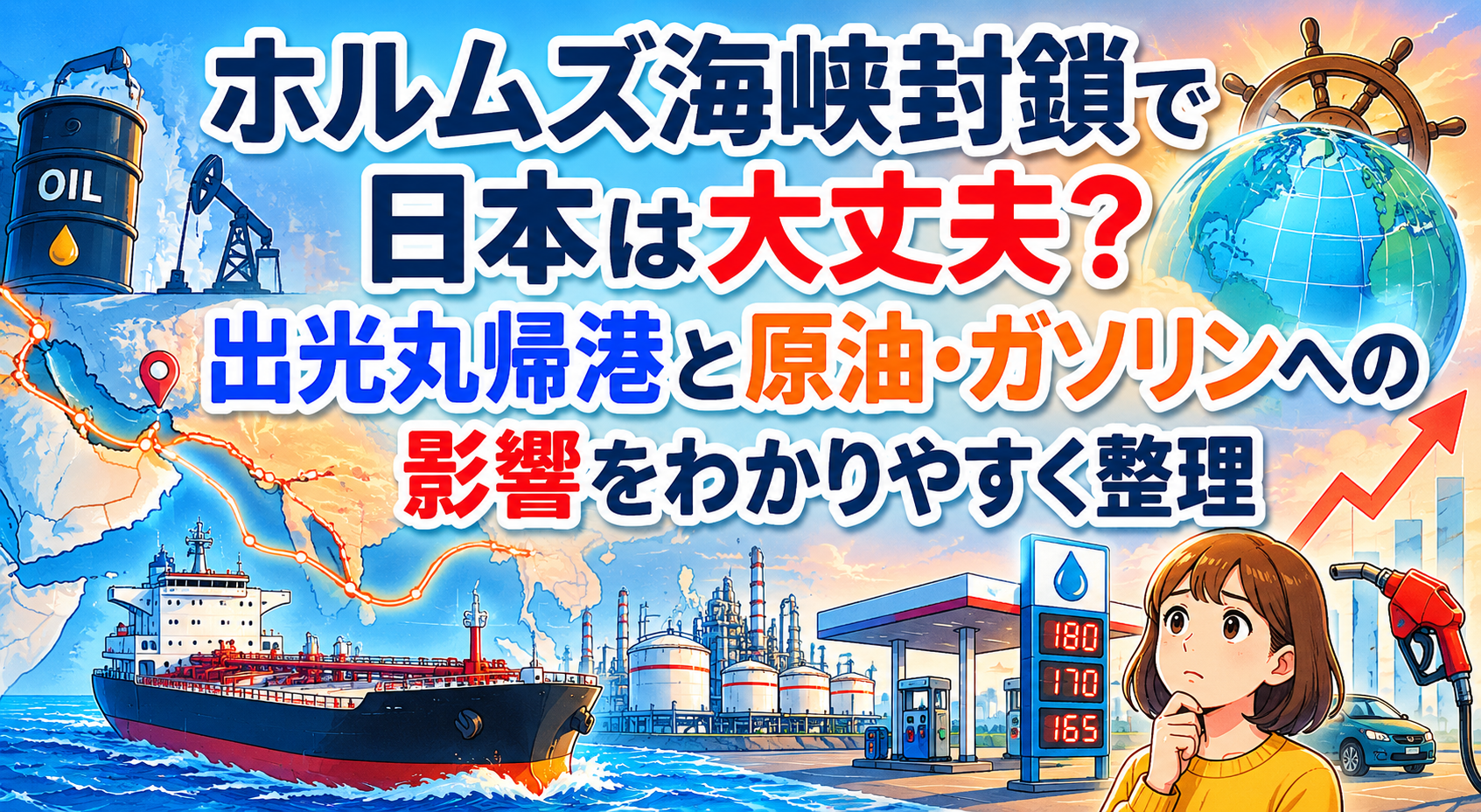 ホルムズ海峡封鎖で日本は大丈夫？出光丸帰港と原油・ガソリンへの影響をわかりやすく整理
