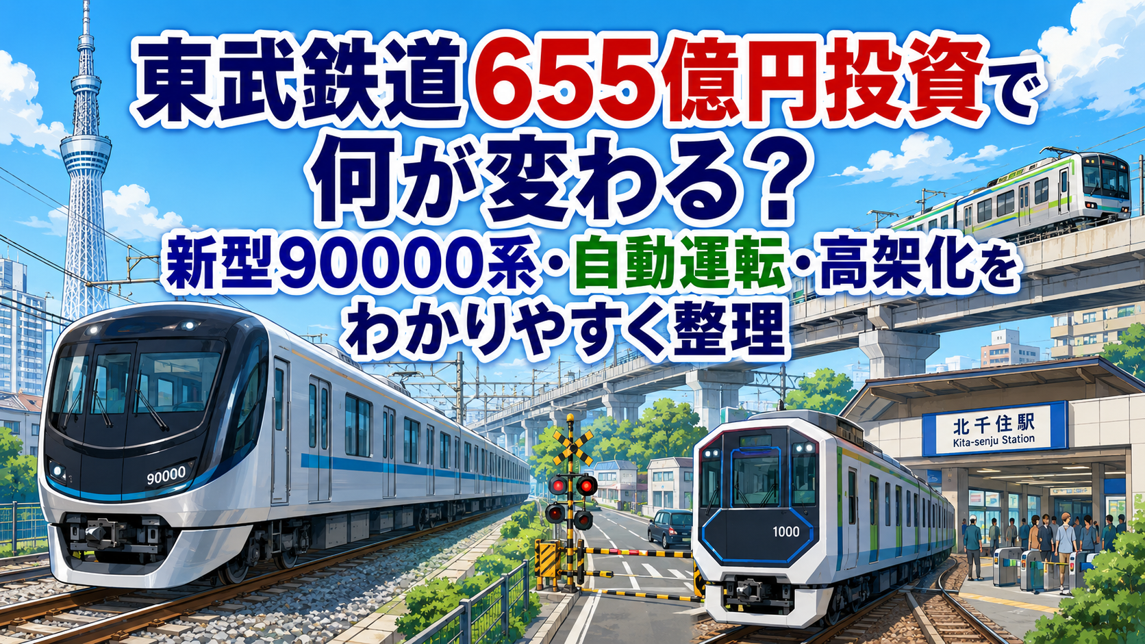 東武鉄道655億円投資で何が変わる？新型90000系・自動運転・高架化をわかりやすく整理
