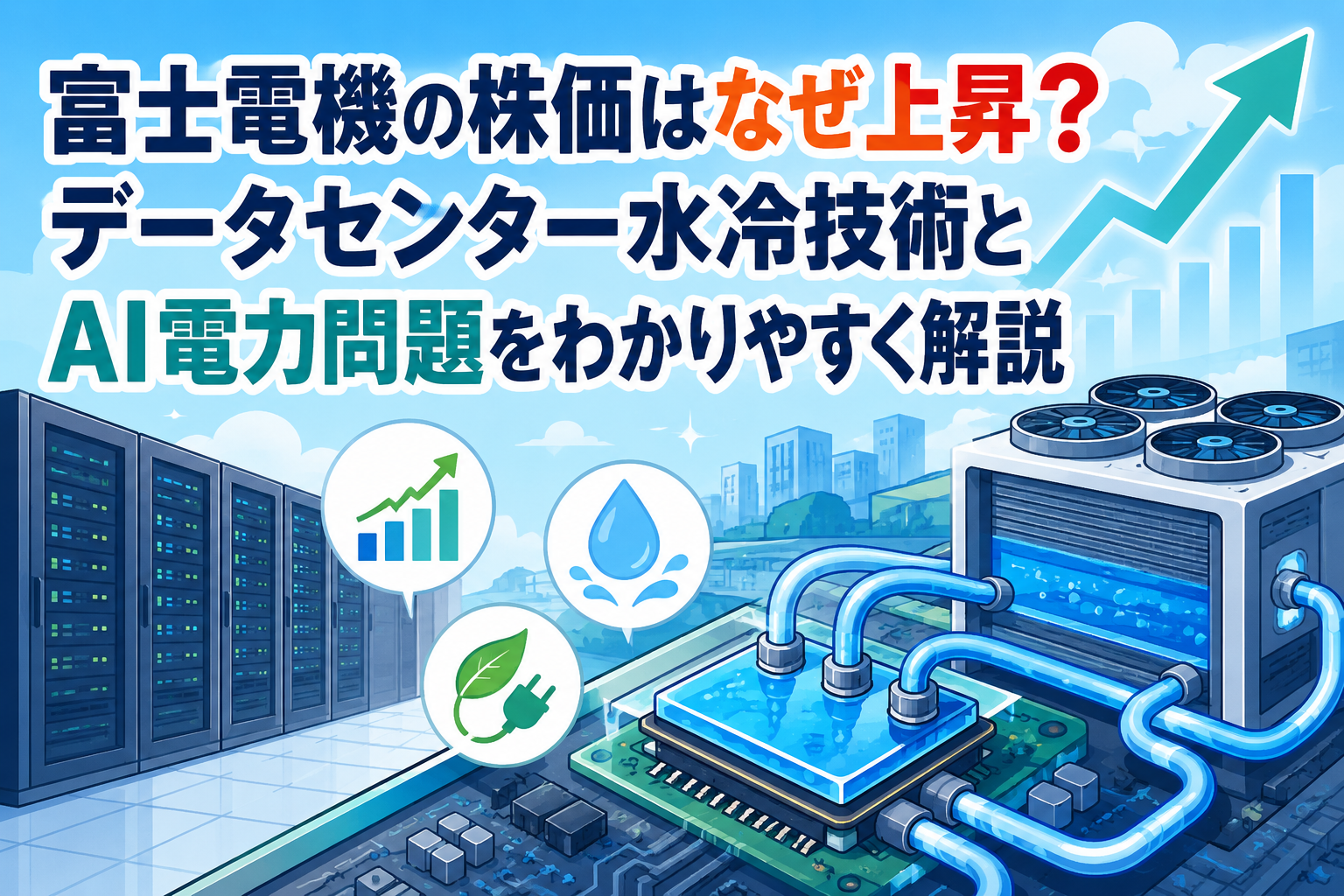 富士電機の株価はなぜ上昇？データセンター水冷技術とAI電力問題をわかりやすく解説