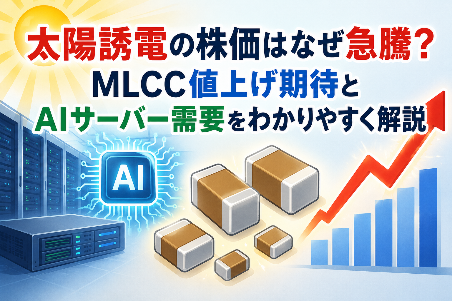 太陽誘電の株価はなぜ急騰？MLCC値上げ期待とAIサーバー需要をわかりやすく解説