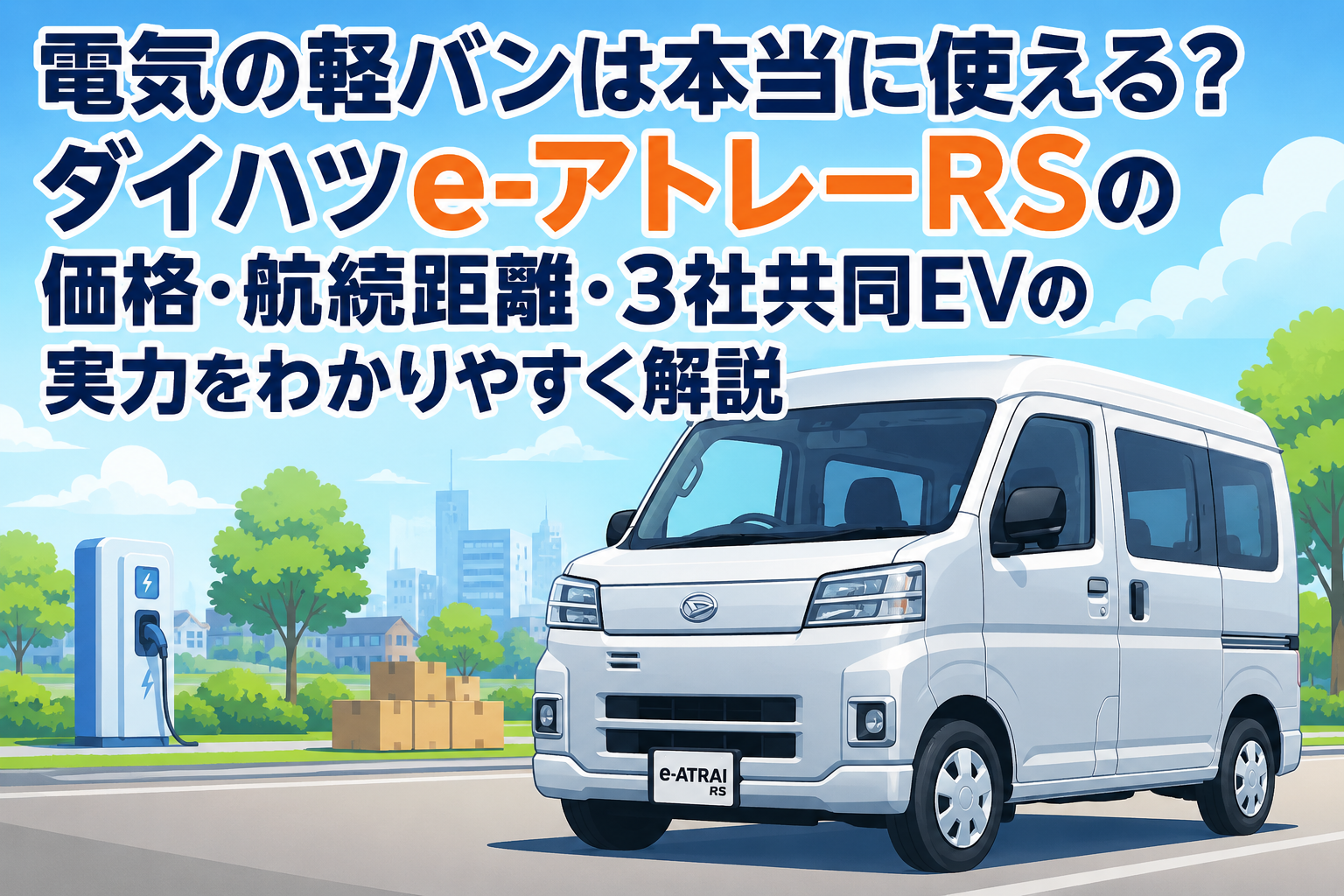 電気の軽バンは本当に使える？ダイハツe-アトレーRSの価格・航続距離・3社共同EVの実力をわかりやすく解説