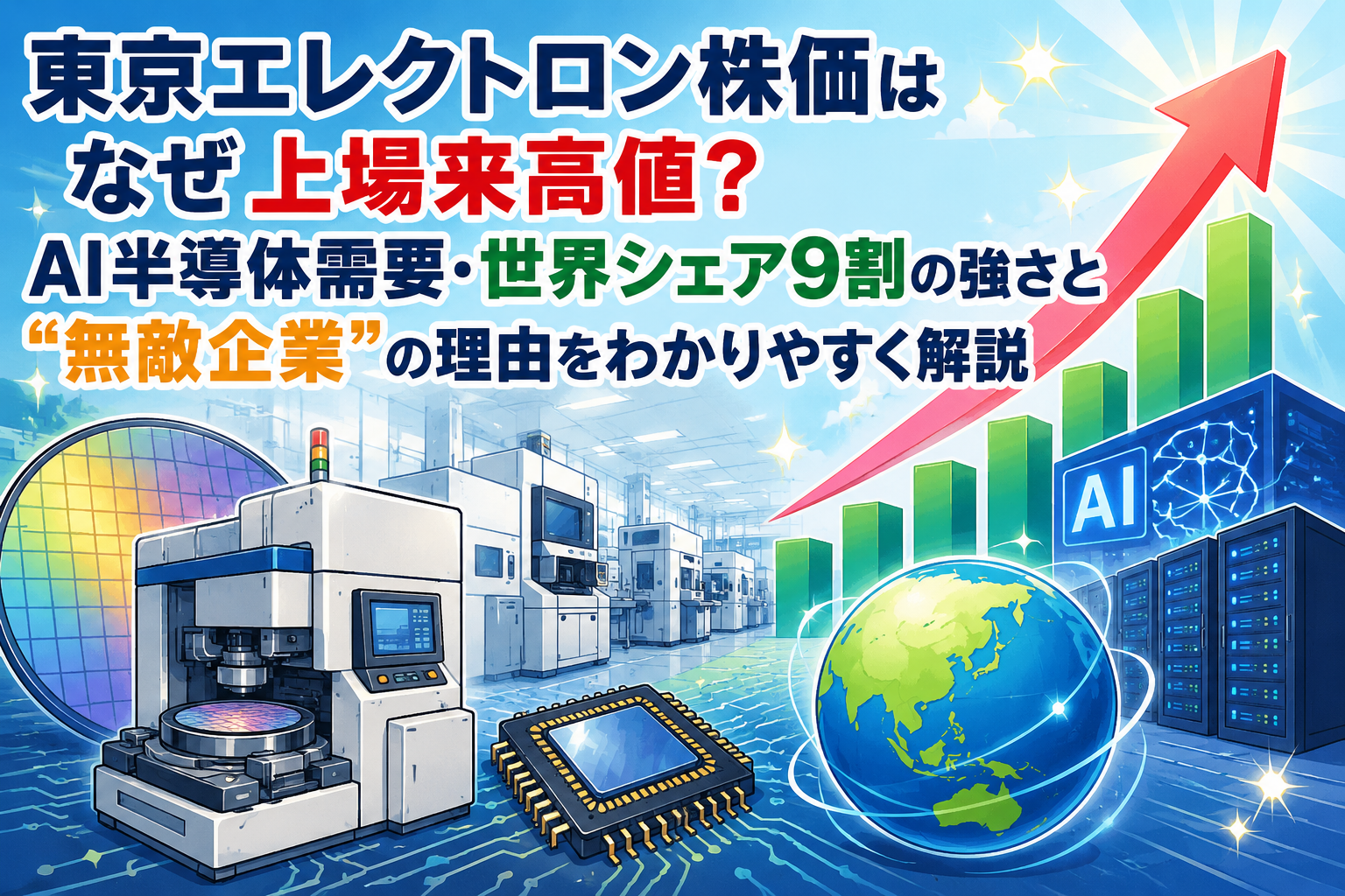 東京エレクトロン株価はなぜ上場来高値？AI半導体需要・世界シェア9割の強さと“無敵企業”の理由をわかりやすく解説