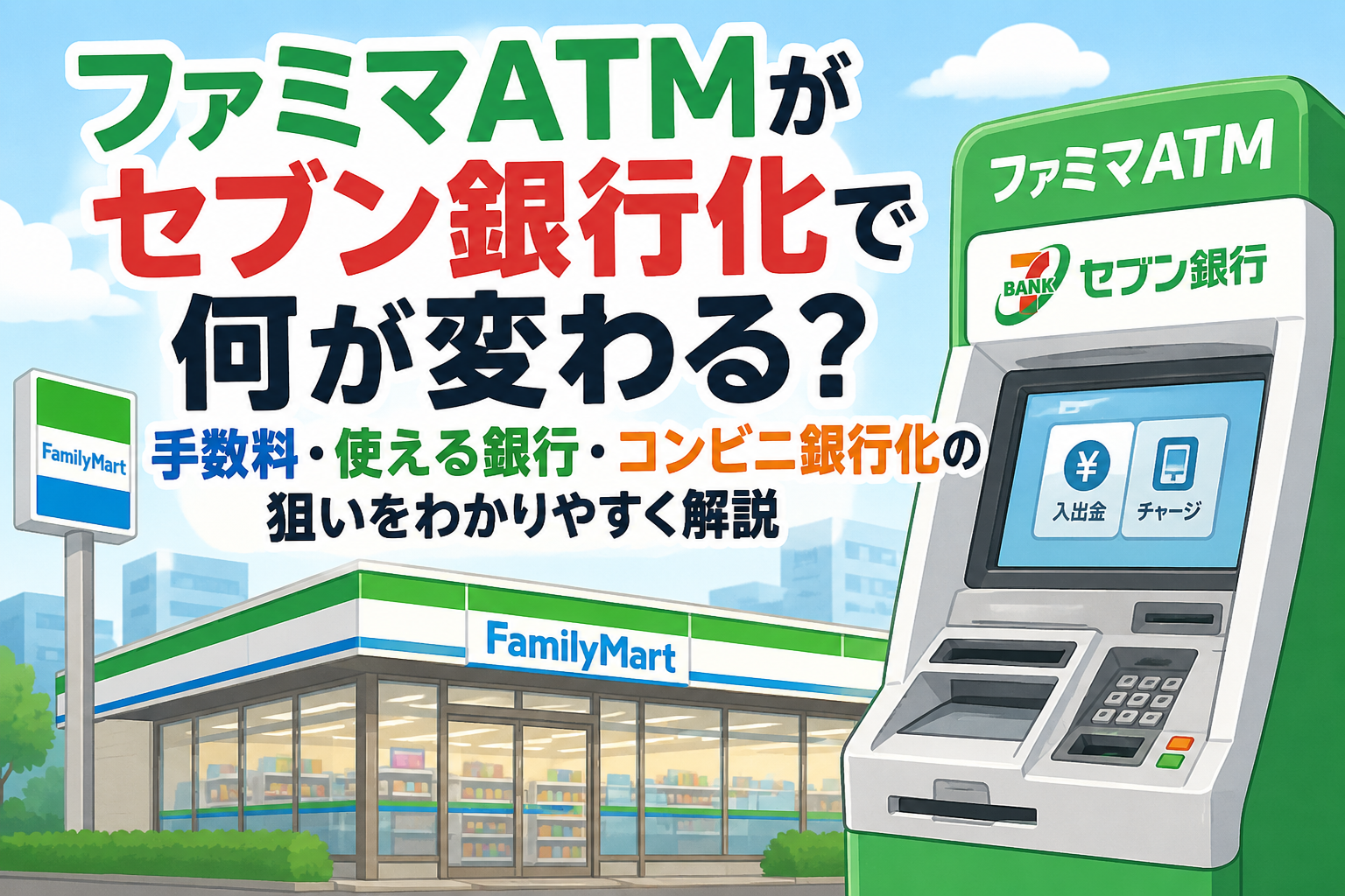 ファミマATMがセブン銀行化で何が変わる？手数料・使える銀行・コンビニ銀行化の狙いをわかりやすく解説